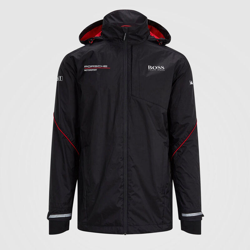 PORSCHE RP UNISEX TEAM RAIN JACKET - black