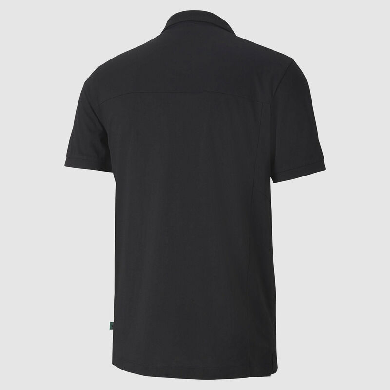 MAPM PU MENS PANEL POLO - black