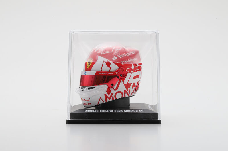 2024 Charles Leclerc Monaco 1:5 Scale Helmet 2024 - Scuderia Ferrari F1 - Red ONE SIZE - Fuel For Fans F1 Merchandise store