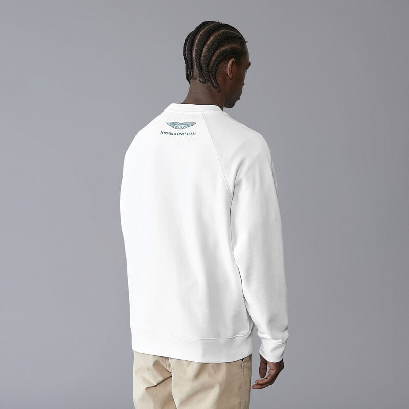 AMF1 FW LOGO CREW SWEAT - white
