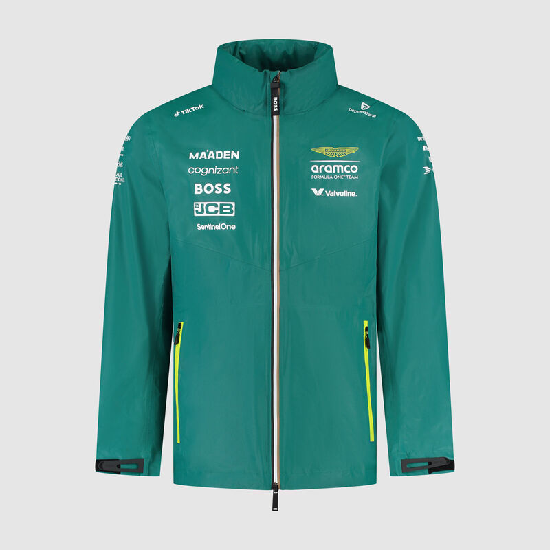 2025 Team Rain Jacket 2025 - Aston Martin F1 Team - Green S for males - 8719203626260 - Fuel For Fans F1 Merchandise store