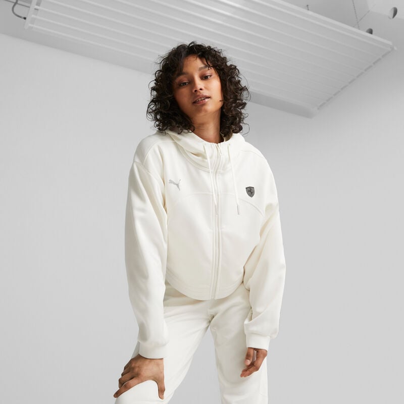 SF LS WOMENS STYLE HDD SWEAT JACKET - white