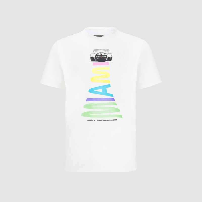 F1 FW MENS PASTEL MIAMI GRAPHIC TEE 2 - white