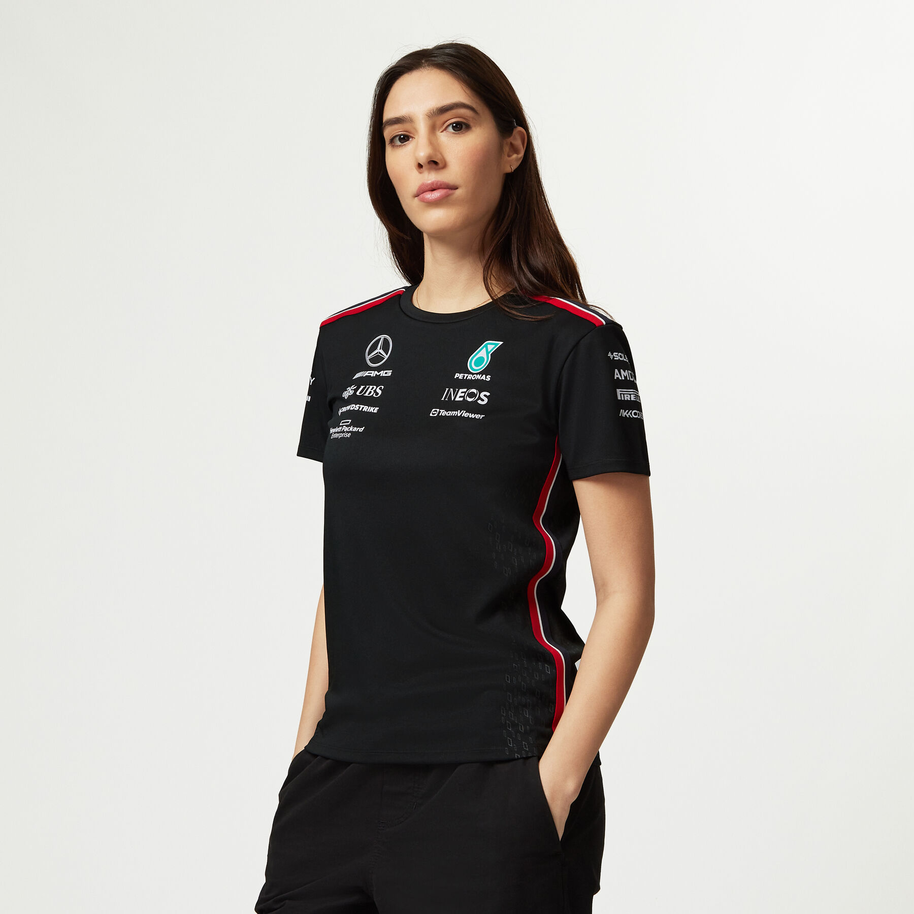Women s 2023 Team Driver T shirt Mercedes AMG F1 Fuel For Fans