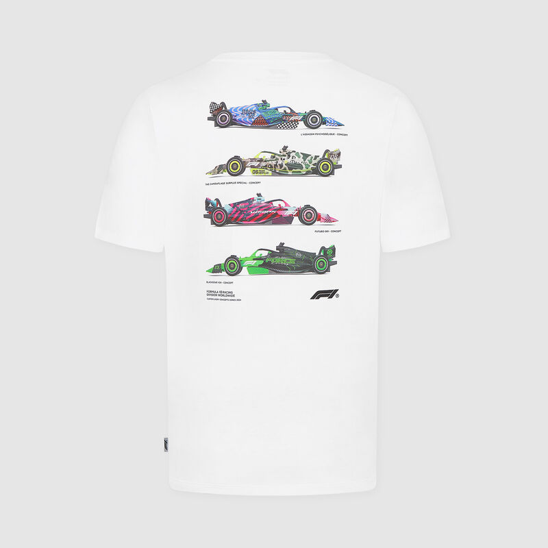 F1 FW CAR GRAPHIC TEE - white