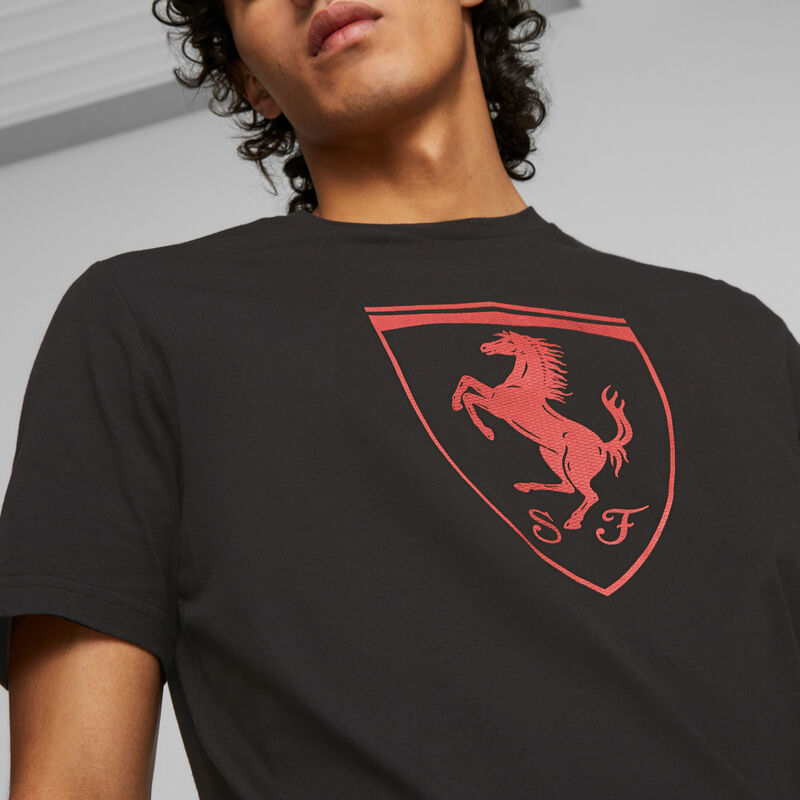 SF LS RACE TONAL BIG SHIELD TEE - black