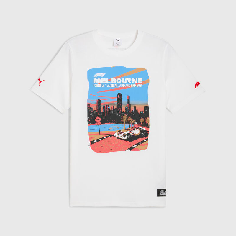PUMA F1® 2025 Australian GP T-shirt 2025 - F1 Collection - White XL for males - 4069156170001 - Fuel For Fans F1 Merchandise store