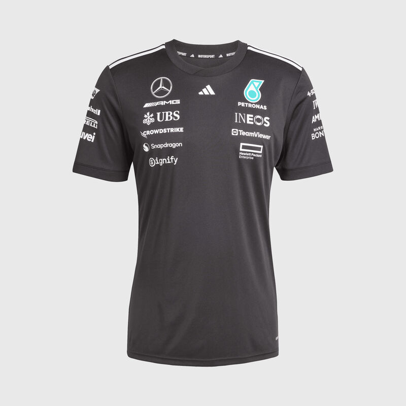 adidas 2025 Driver T-shirt 2025 - Mercedes-AMG F1 - Black XS for males - 4068802741237 - Fuel For Fans F1 Merchandise store