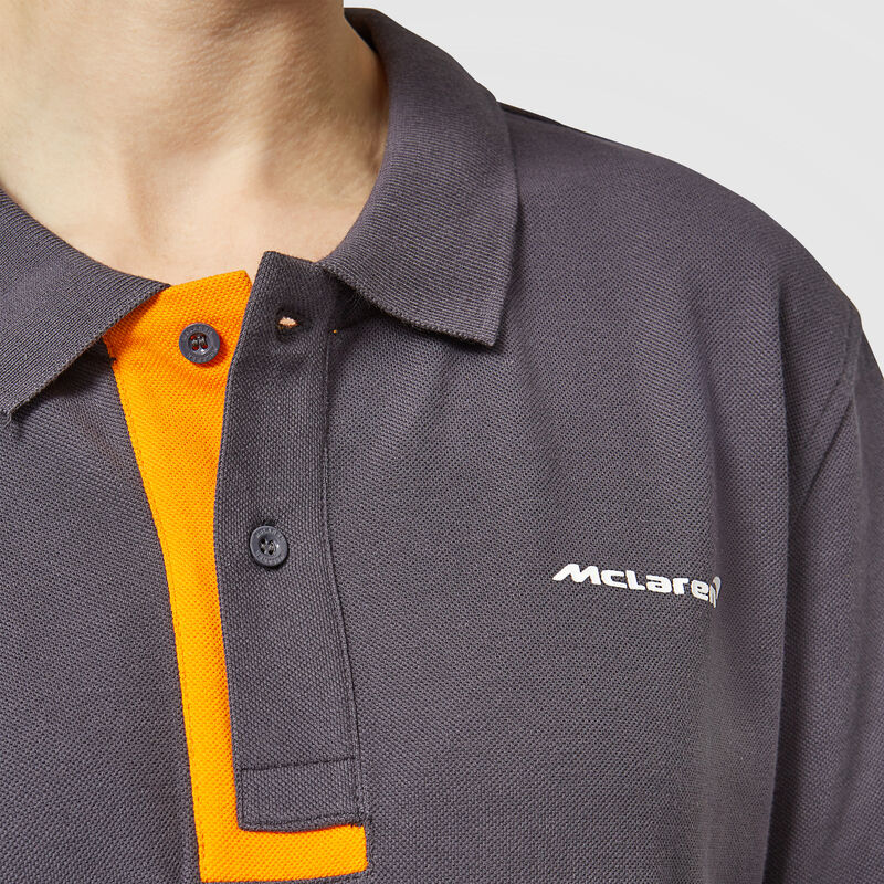 McLaren F1 Men's Essentials Polo Anthracite/Blue 