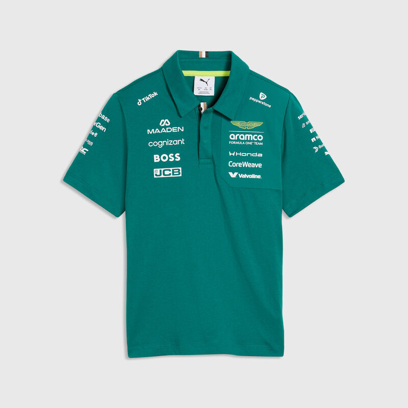 Kids 2026 Replica Team Polo 2026 - Aston Martin F1 Team - Green 110 - Fuel For Fans F1 Merchandise store