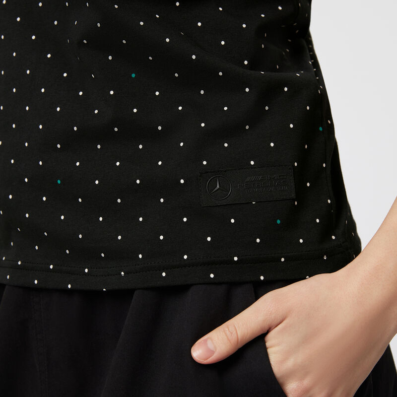 MAPF1 FW WOMENS POLKA DOT TEE - black