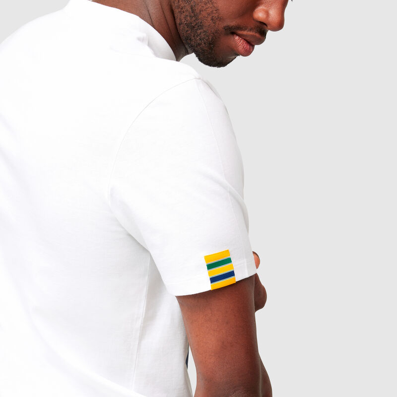 AS FW MENS STRIPE GRAPHIC TEE - white