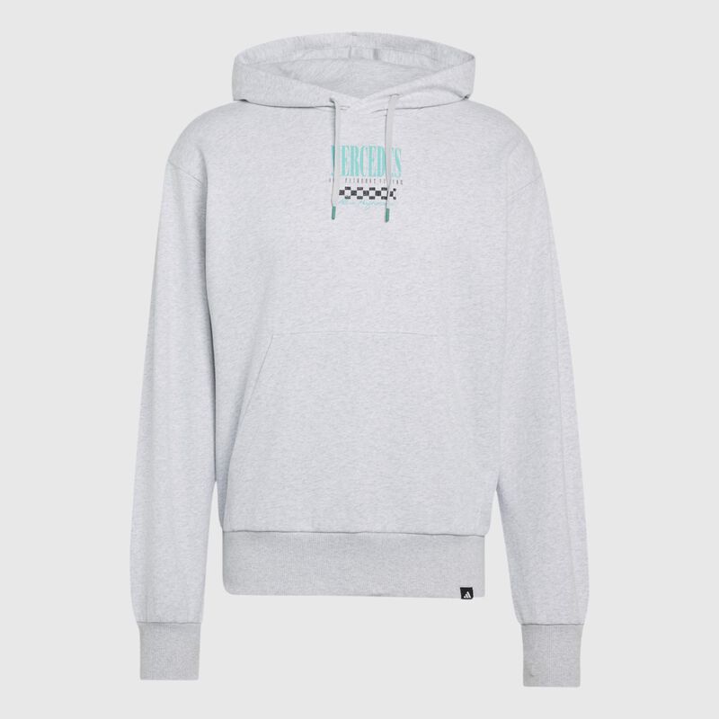 adidas Car Graphic Hoodie 2026 - Mercedes-AMG F1 - Light grey heather M for males - 4068817407944 - Fuel For Fans F1 Merchandise store