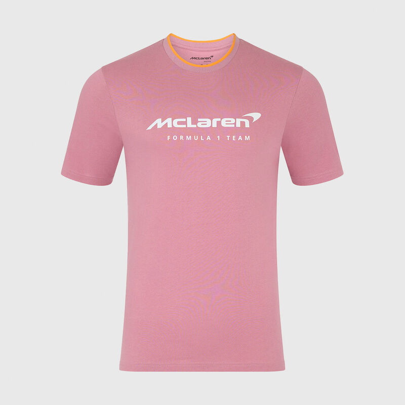 Women's Essentials T-shirt 2025 - McLaren F1 - Pink L for females - 5063455878919 - Fuel For Fans F1 Merchandise store