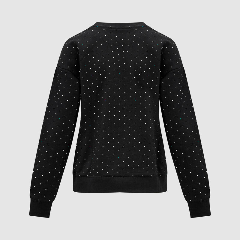 MAPF1 FW WOMENS POLKA DOT CREW SWEAT - black