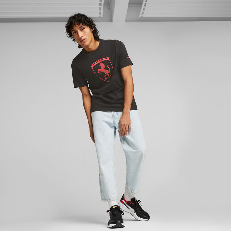 SF LS RACE TONAL BIG SHIELD TEE - black