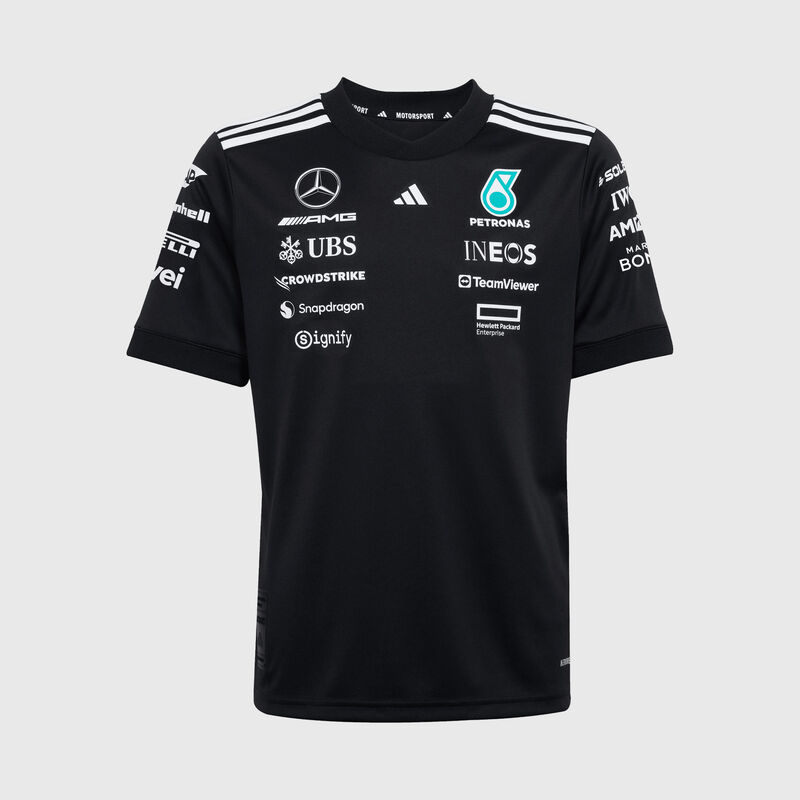 Kids adidas 2025 Driver T-shirt 2025 - Mercedes-AMG F1 - Black 152 - 4068802765592 - Fuel For Fans F1 Merchandise store
