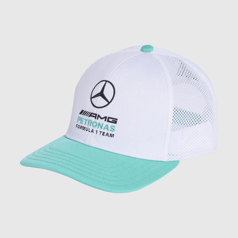 adidas DNA Trucker Cap 2026 - Mercedes-AMG F1 - White ONE SIZE - 4068818580172 - Fuel For Fans F1 Merchandise store