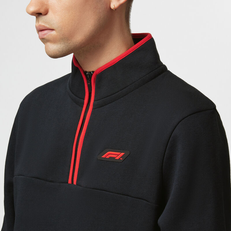 F1 FW QUARTER ZIP SWEAT - black