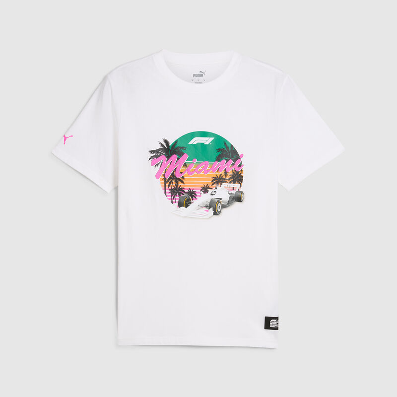 F1 FW MENS MIAMI TEE - white