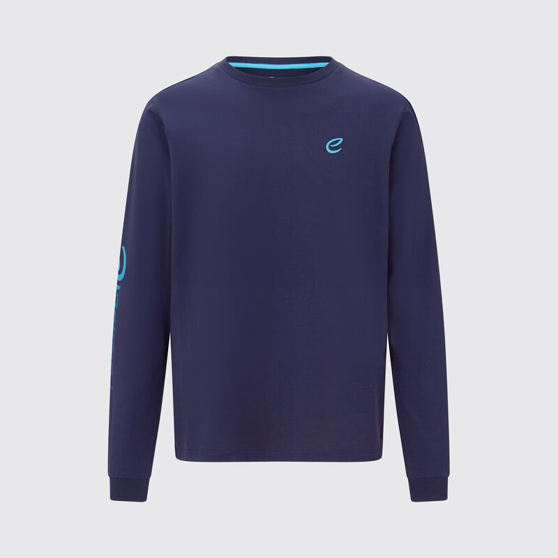 FE FW LS WORDMARK GRADIENT TEE - navy