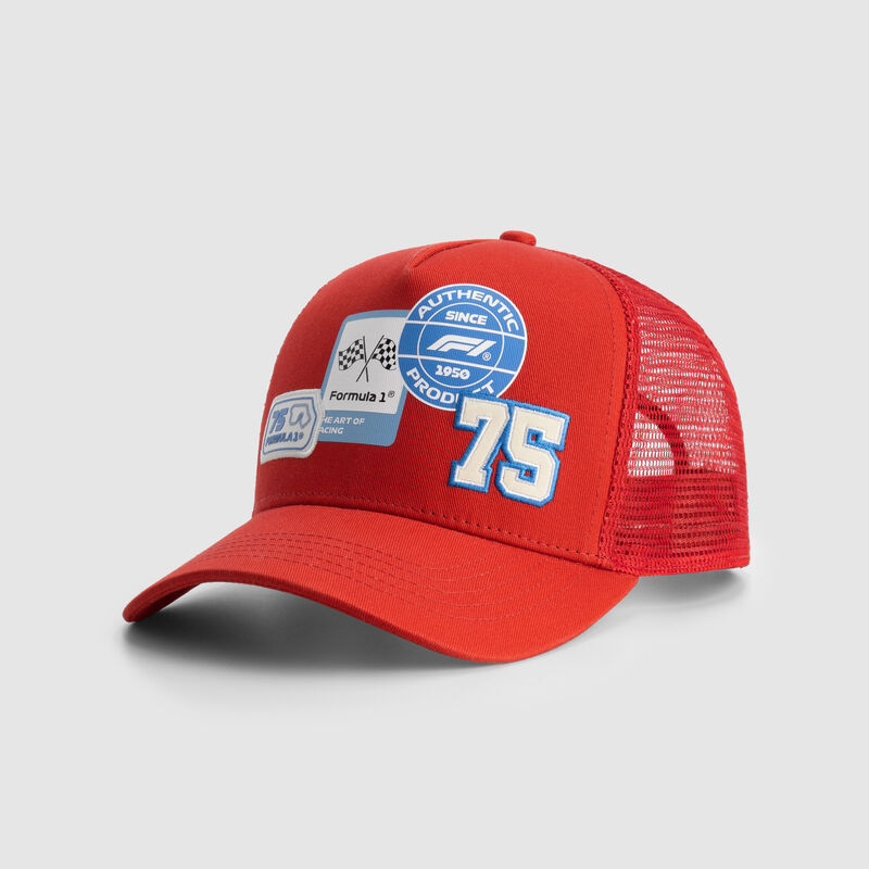 F1 FW HERITAGE TRUCKER CAP - red
