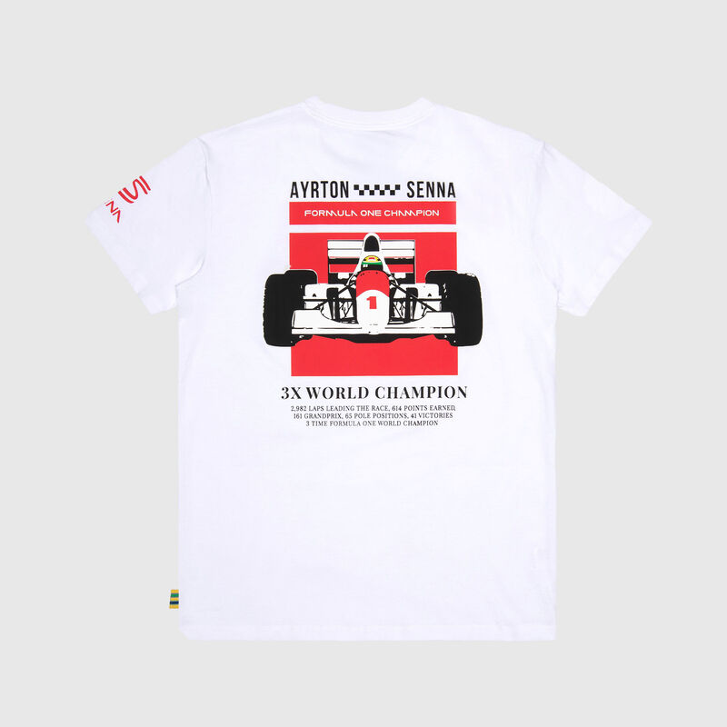 SENNA FW MENS F1 CAR TEE - White