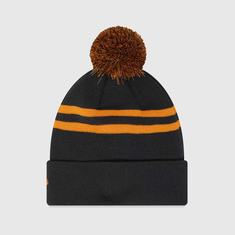 MCLAREN SL FW STRIPE BOBBLE BEANIE - antracit