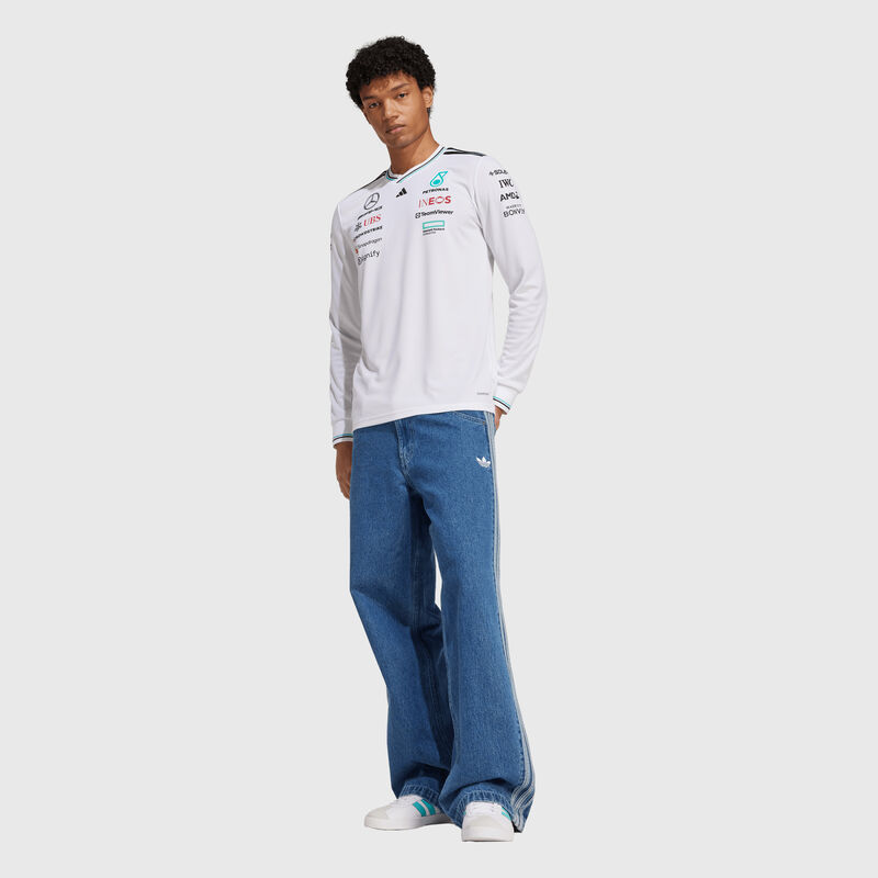 MAPF1 AUTH MENS DRIVER LS TEE - white
