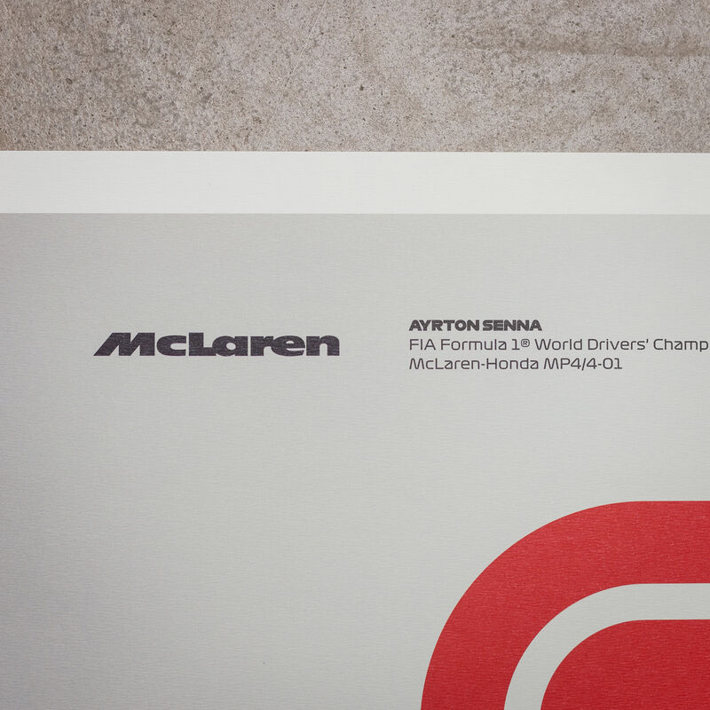 AYRTON SENNA MCLAREN 80S LIMITED EDITION POSTER - multicolor