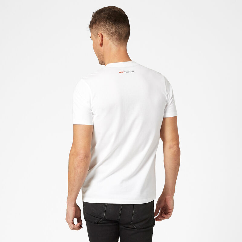 F1 FW MENS CHEST STRIPE TEE - white