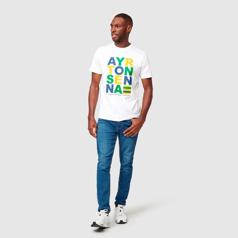 AS FW MENS STRIPE GRAPHIC TEE - white