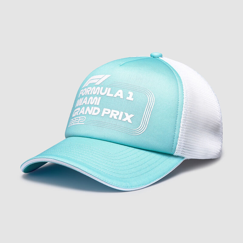 F1 FW PASTEL MIAMI TRUCKER CAP - baby blue