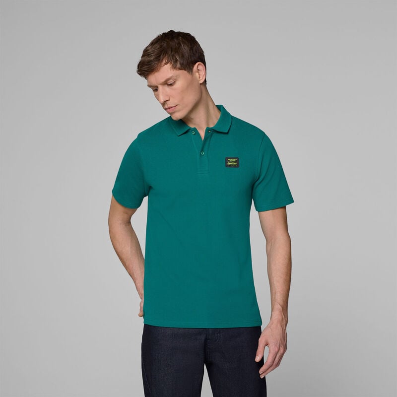 AMF1 FW MENS TECH WAFFLE POLO - green