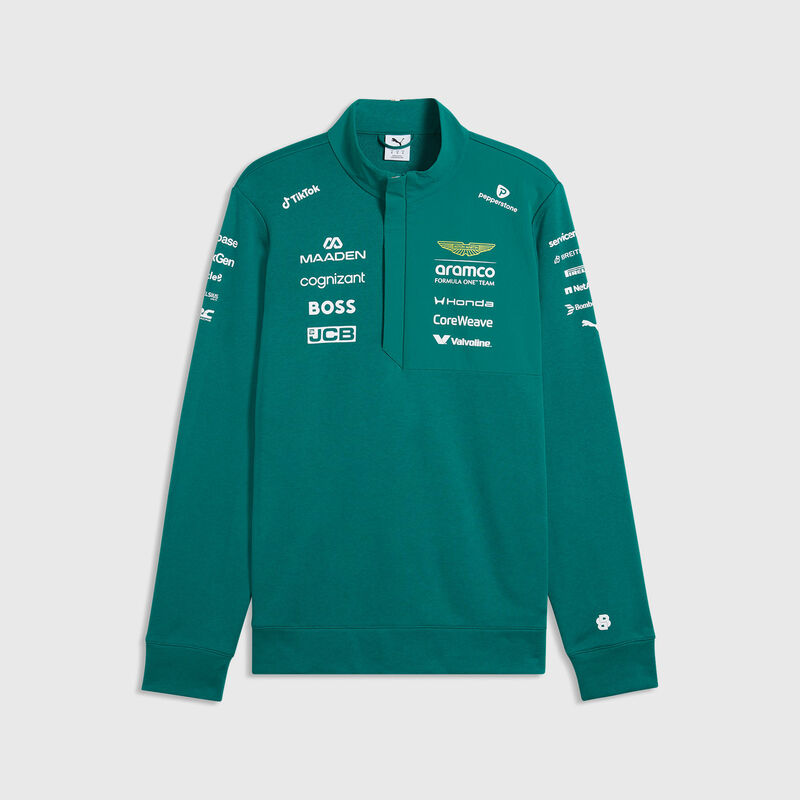 2026 Replica Team Half Zip Sweater 2026 - Aston Martin F1 Team - Green 3XL for males - Fuel For Fans F1 Merchandise store
