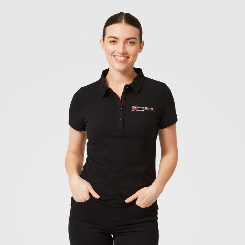 PORSCHE FW WOMENS POLO - black