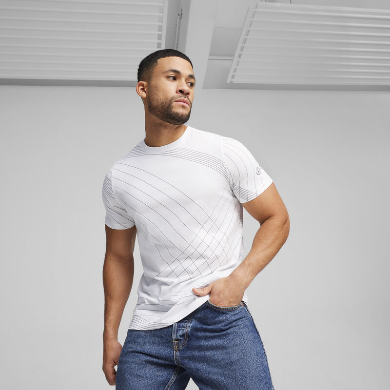 MAPF1 LS MENS AOP LOGO TEE - white