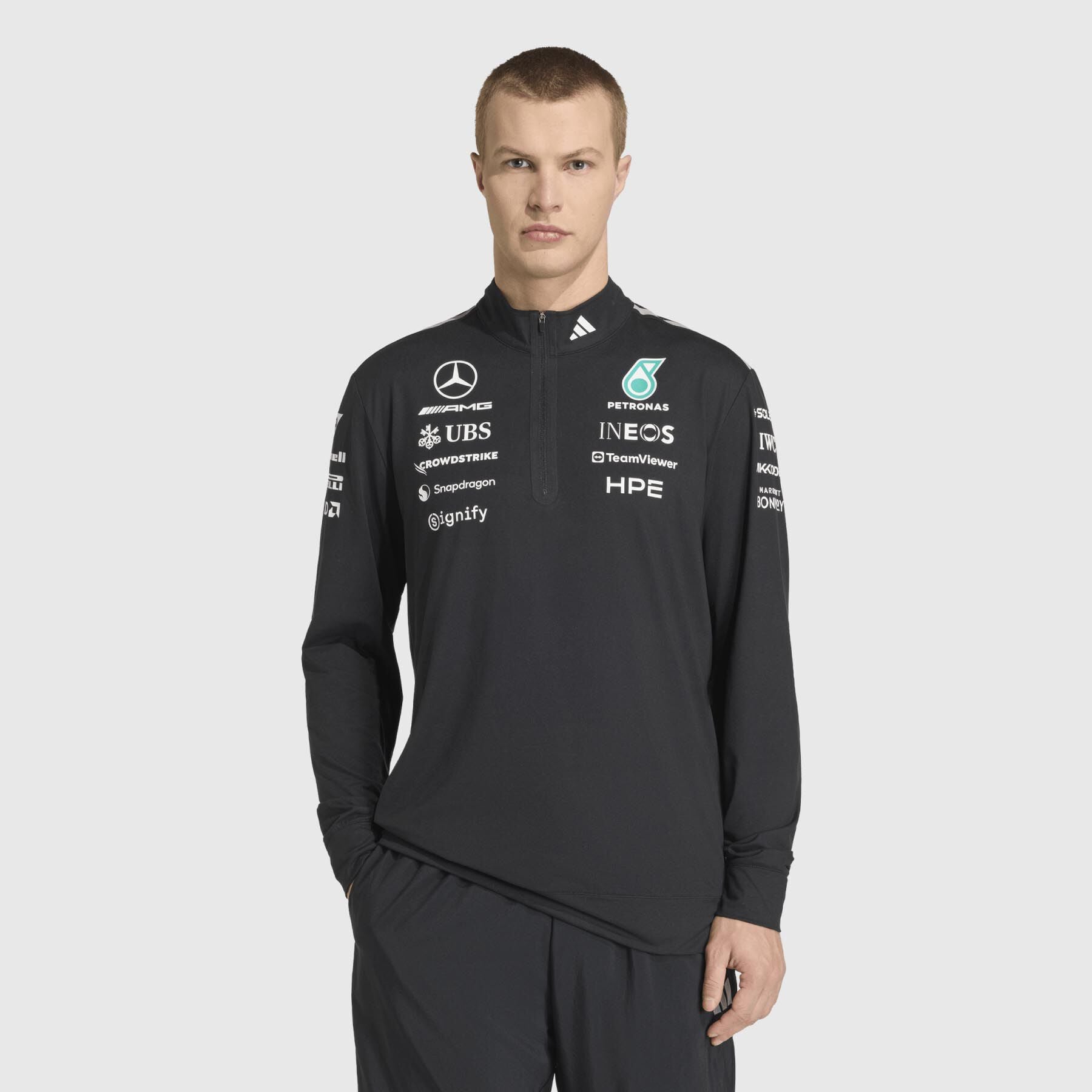 日*4様 【即日発送】TeamTransport Mercedes-Benz 4 adidas 2026 Team Engineers 1/4 Zip Sweater - Mercedes-AMG F1