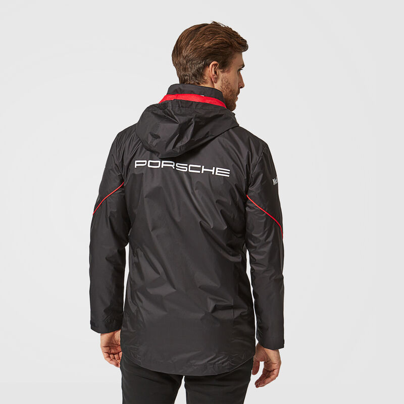 PORSCHE RP UNISEX TEAM RAIN JACKET - black