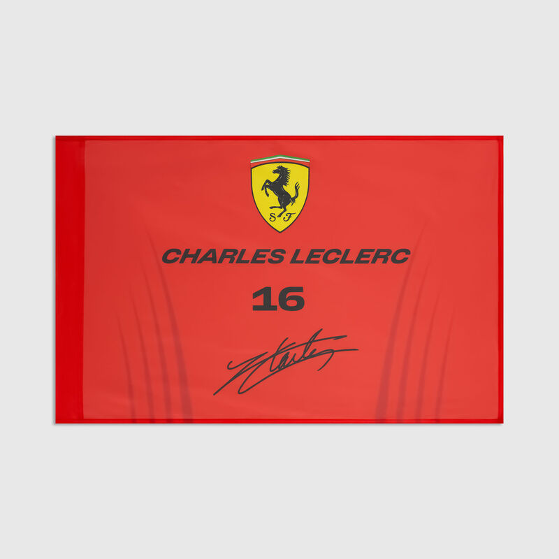 Charles Leclerc Flag 2026 - Scuderia Ferrari F1 - Rosso corsa ONE SIZE - 8719203568058 - Fuel For Fans F1 Merchandise store