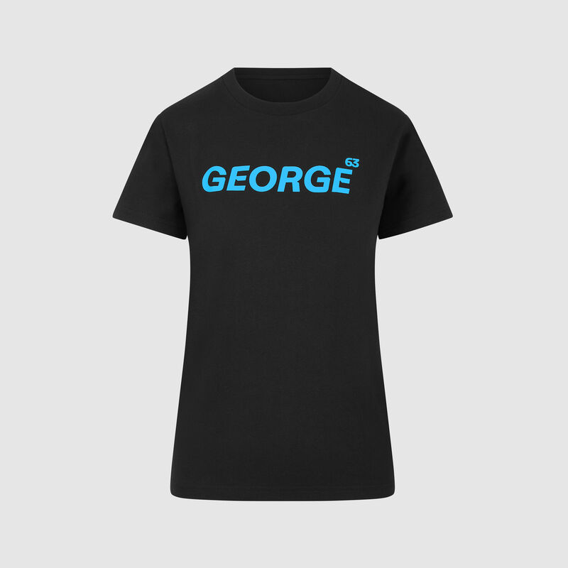 Women's George Russell T-shirt 2024 - Mercedes-AMG F1 - Black XXS for females - 8719203404868 - Fuel For Fans F1 Merchandise store