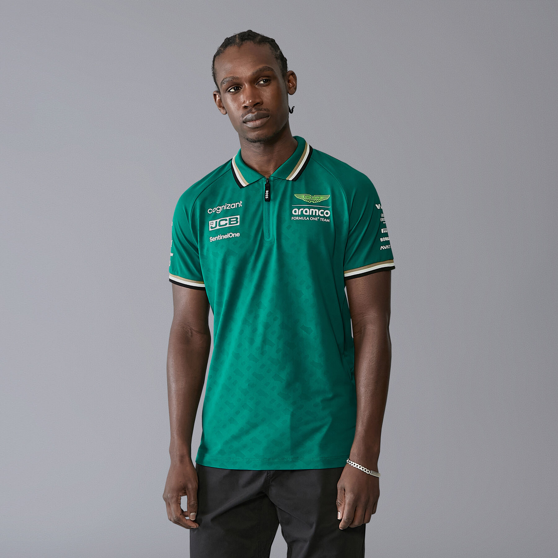 Mens green polo clearance