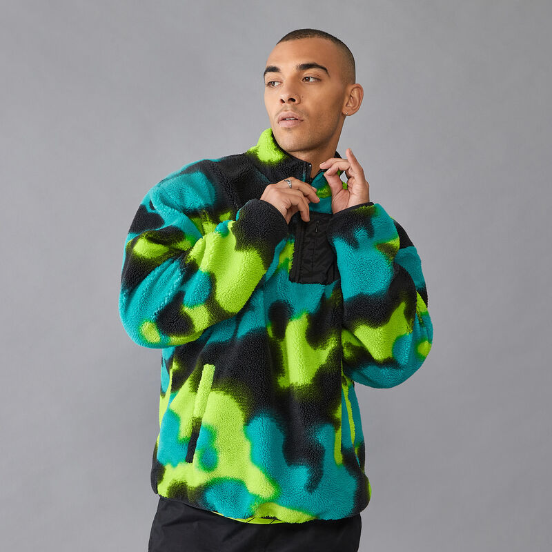 MAPF1 FW SPRAY CAMO SHERPA 1/4 ZIP - multicolor