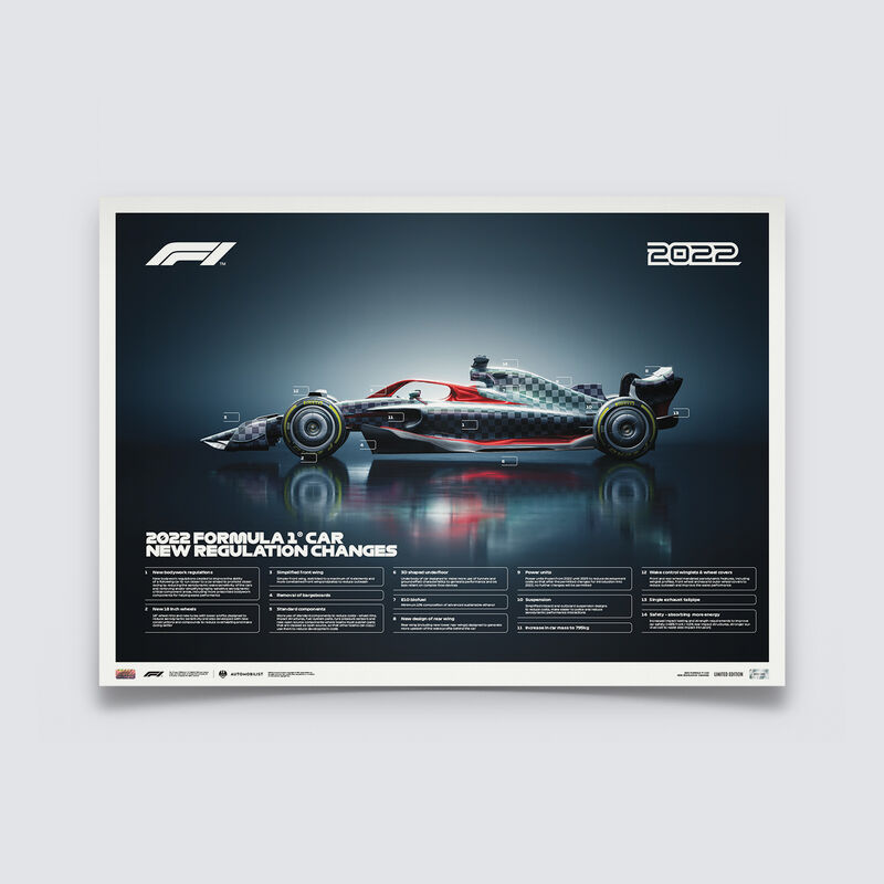 F1 SL NEW REGULATIONS 2022 POSTER - Multicolor