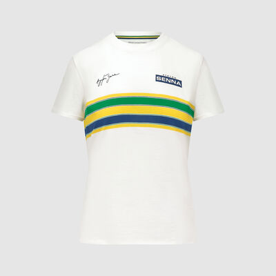 T-shirt aux rayures du casque pour femme
