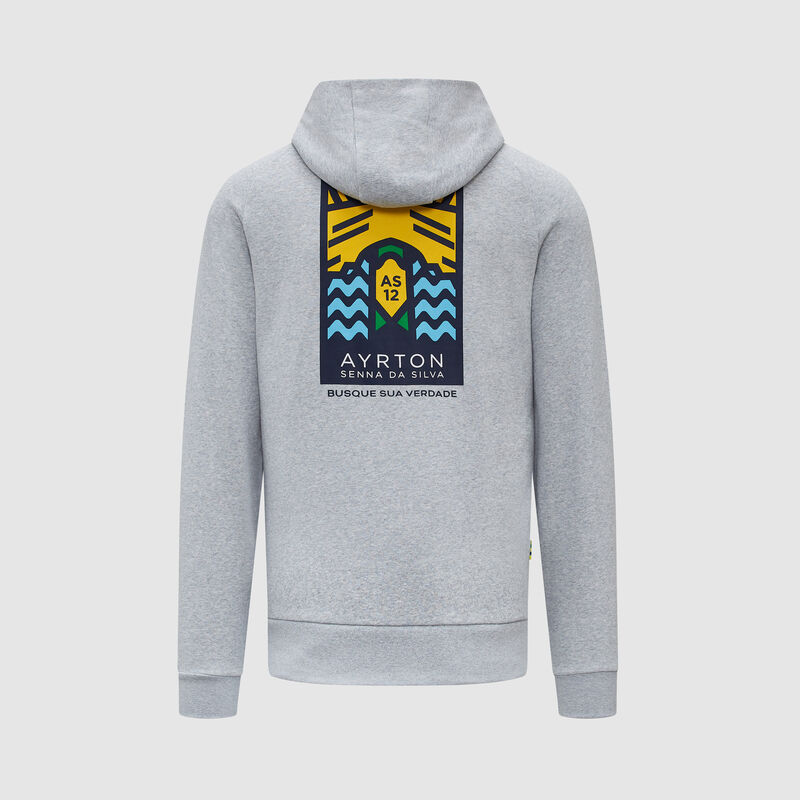 AS FW SEASONAL GRAPHIC HOODY - mid grey