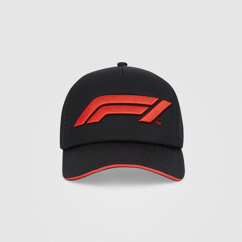 F1 FW LARGE LOGO TRUCKER CAP - black