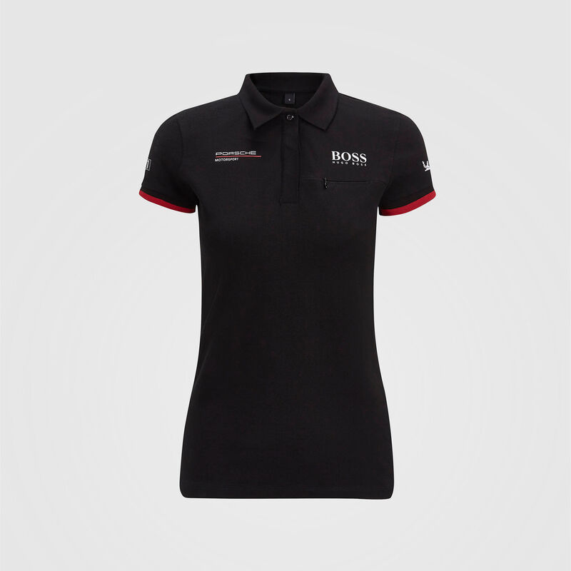 PORSCHE RP WOMENS TEAM POLO - black