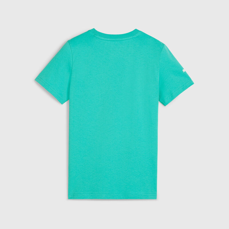 Kids PUMA LS Logo T-shirt 2024 - Mercedes-AMG F1 - Green 164 - 4099686982010 - Fuel For Fans F1 Merchandise store