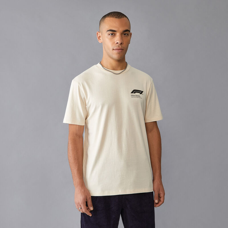 F1 FW CAR GRAPHIC TEE - creme brulee